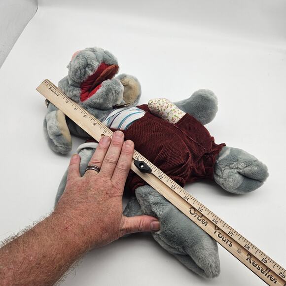 Vintage Wrinkles Puppet Dog Ganz Bros Stuffed Animal 19" Original Tag Korea - Picture 14 of 14